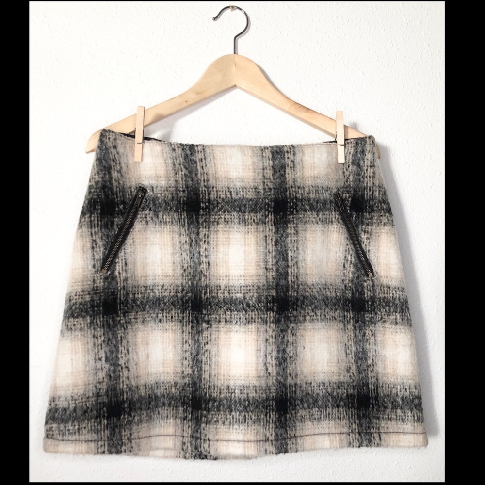 George Plaid Wool Skirt SZ 8